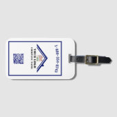 Uw zakelijke Logo QR-code Bagagelabel (Voorkant (horizontaal))