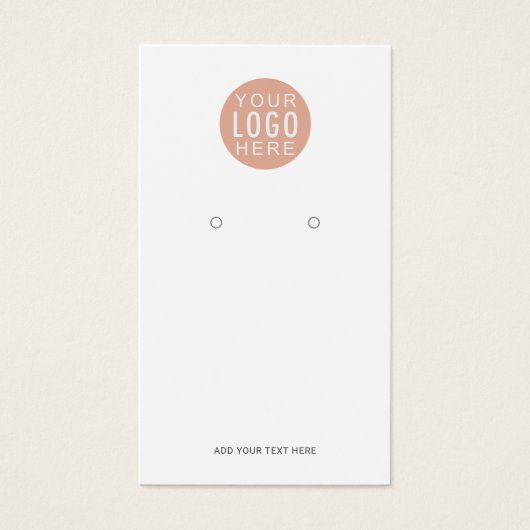 Uw Zakelijke Logo QR Code Oorbel Display Kaart (Voorkant)