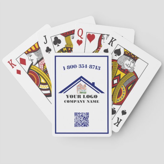 Uw zakelijke Logo QR-code Pokerkaarten (Achterkant)