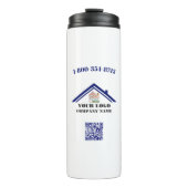 Uw zakelijke Logo QR-code Thermosbeker (Voorkant)