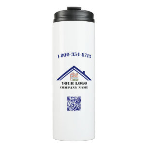 Uw zakelijke Logo QR-code Thermosbeker