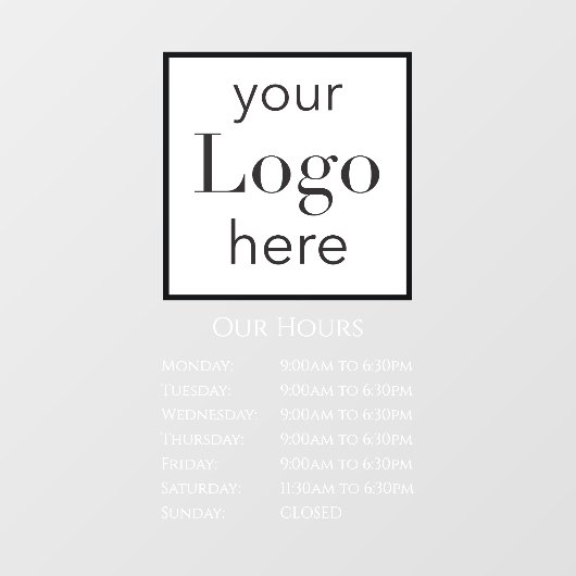 Uw zakelijke Logo Raamsticker (Vel)