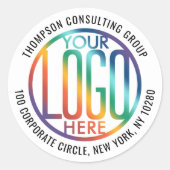 Uw zakelijke Logo retourlabels Ronde Sticker (Voorkant)
