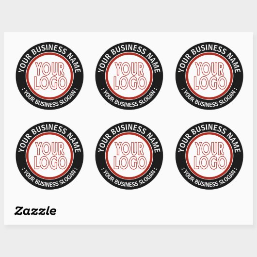 Uw zakelijke Logo Ronde Sticker (Vel)