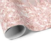 Uw zakelijke Logo Roos Gold Glitter Druppelt Cadeaupapier (Rol Hoek)