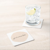 Uw zakelijke Logo roze penseel Kartonnen Onderzetters (Insitu)