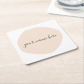 Uw zakelijke Logo roze penseel Kartonnen Onderzetters (Schuin)