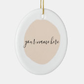 Uw zakelijke Logo roze penseel Keramisch Ornament (Rechts)