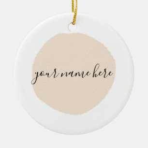 Uw zakelijke Logo roze penseel Keramisch Ornament