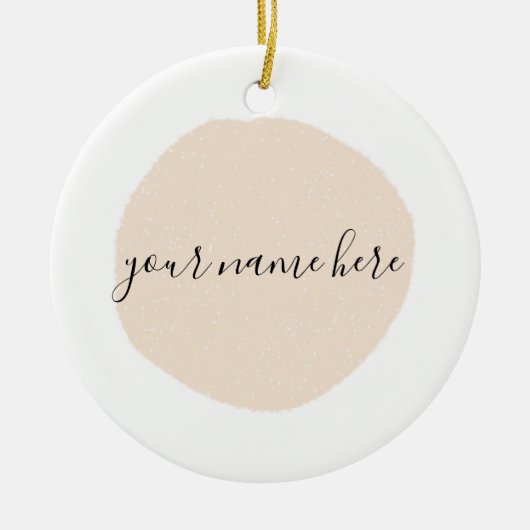 Uw zakelijke Logo roze penseel Keramisch Ornament (Voorkant)