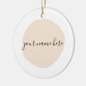 Uw zakelijke Logo roze penseel Keramisch Ornament (Links)