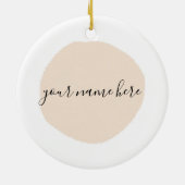 Uw zakelijke Logo roze penseel Keramisch Ornament (Achterkant)