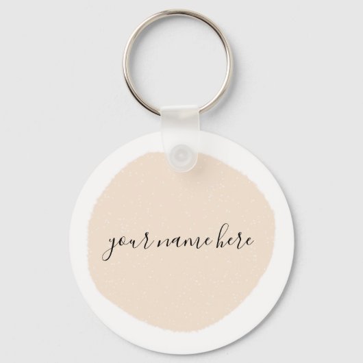 Uw zakelijke Logo roze penseelpenseel Klassieke ro Sleutelhanger (Achterkant)