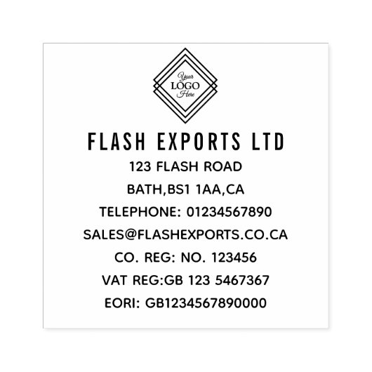 Uw Zakelijke Logo Rubberstempel (Afrduk)