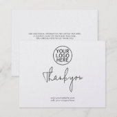 Uw zakelijke Logo Script-bedrijfscliënten Bedankkaart (Voorkant / Achterkant)