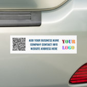 Uw zakelijke logo-tekst en QR-code bumpersticker (Op auto)