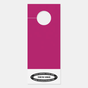 Uw zakelijke logo tekst info deurhangers sjabloon