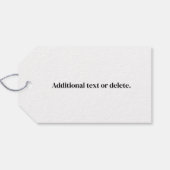 Uw zakelijke Logo & tekst Sjabloon Cadeaulabel (Achterkant Horizontaal)