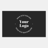 Uw zakelijke Logo &  tekst Sjabloon Rechthoekige Sticker (Voorkant)