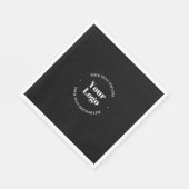 Uw zakelijke Logo &  tekst Sjabloon Servet (Hoek)