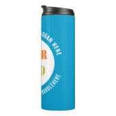 Uw zakelijke Logo tekst thermische tuimelaar Sjabl Thermosbeker (Geroteerd rechts)