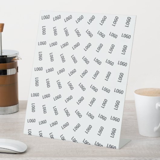 Uw zakelijke Logo | Uniek Logo-patroonontwerp Reclamebord Met Voetstuk (Insitu)