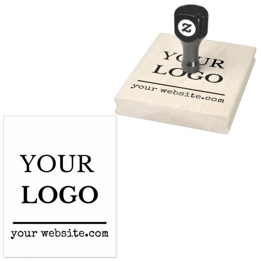 Uw Zakelijke Logo Website Aangepast Rubberstempel (Gestempeld)