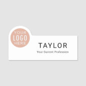 Uw zakelijke Logo-werknemersconferentie Naamplaatje (Voorkant)