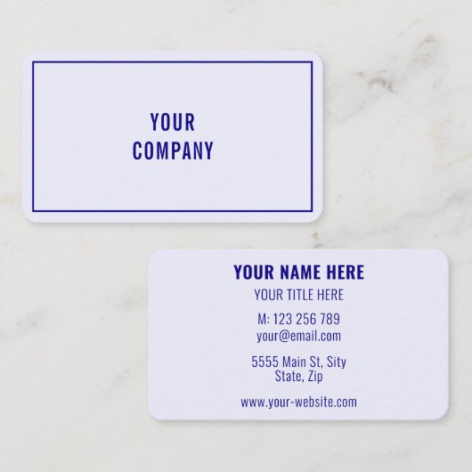 Uw zakelijke naam voor kleuren - Speciaal Visitekaartje (Voorkant / Achterkant)