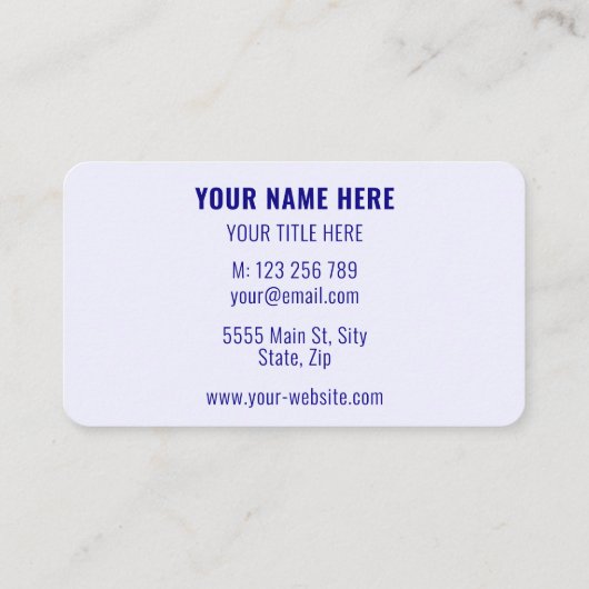 Uw zakelijke naam voor kleuren - Speciaal Visitekaartje (Achterkant)