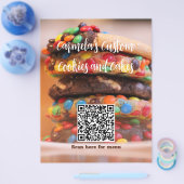 Uw zakelijke naamtekst met menucodekoekje flyer (Enkel)