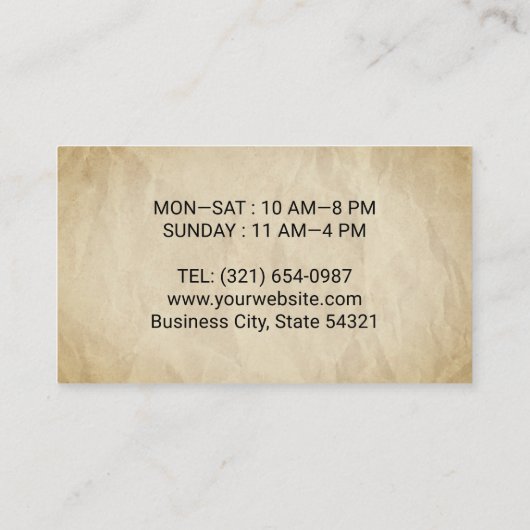 Uw zakelijke papieren loyaliteit Kaarten Visitekaartje (Achterkant)