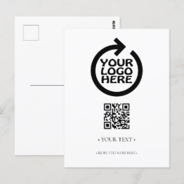 Uw zakelijke QR-code en -Logo Briefkaart