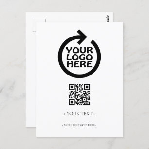 Uw zakelijke QR-code en -Logo Briefkaart