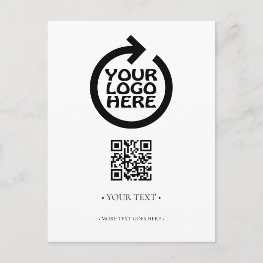 Uw zakelijke QR-code en -Logo Briefkaart (Voorkant)