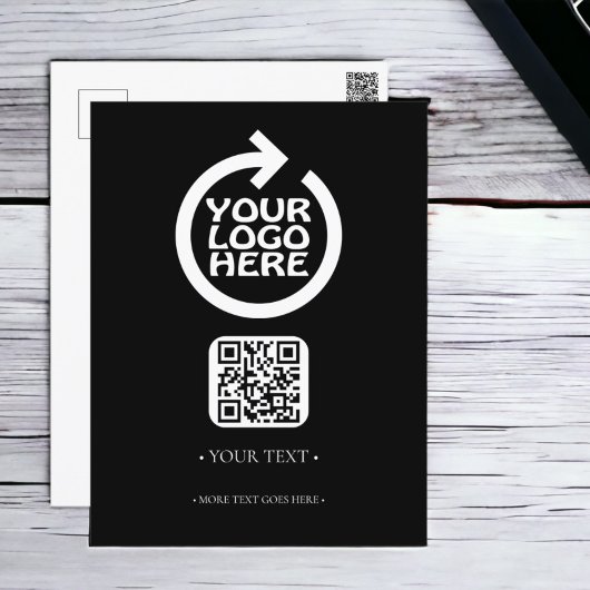Uw zakelijke QR-code en -Logo Briefkaart