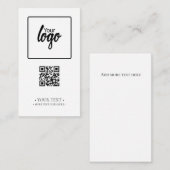 Uw zakelijke QR-code en -Logo Informatiekaartje (Voorkant / Achterkant)