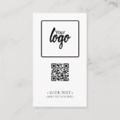 Uw zakelijke QR-code en -Logo Informatiekaartje (Voorkant)