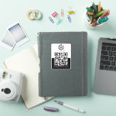 Uw zakelijke QR-code en -Logo Sticker (iPad Cover)
