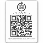 Uw zakelijke QR-code en -Logo Sticker (Voorkant)
