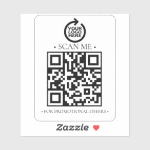 Uw zakelijke QR-code en -Logo Sticker
