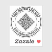 Uw Zakelijke QR Code Promotie Sticker Voorbeeld (Vel)