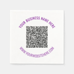 Uw Zakelijke QR Code Servetten Voorbeeld Aangepast