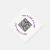 Uw Zakelijke QR Code Servetten Voorbeeld Aangepast (Hoek)