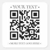 Uw zakelijke QR-code Vierkante Sticker (Voorkant)