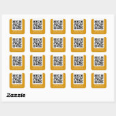 Uw zakelijke QR-code Vierkante Sticker (Vel)