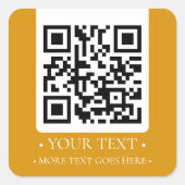 Uw zakelijke QR-code Vierkante Sticker (Voorkant)