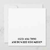 Uw zakelijke, vlakke Kaart (Achterkant)