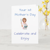 UW ZEER EERSTE **MOEDERDAG* CELEBRAAT KAART (Gele Bloem)