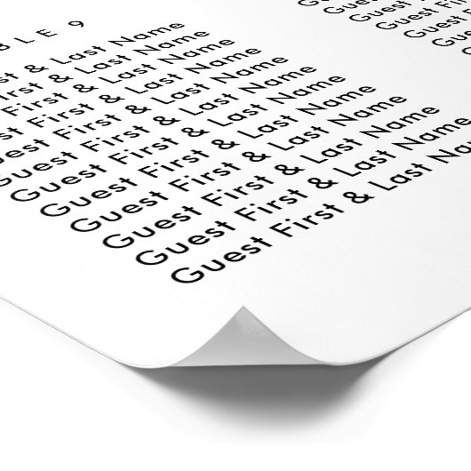 Uw zitplaats biedt een scriptweddenschapskaarten poster (Hoek)